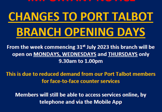 Changes to Port Talbot Branch